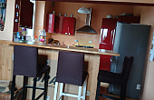 soggiorno con cucina a vista 