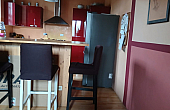 Soggiorno con cucina a vista 